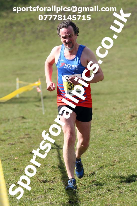 Masters men 2021 NECAA Cross Country Relays, Thornley Farm, Peterlee, Saturday, April 10th. Photo: David T. Hewitson/Sports for All Pics